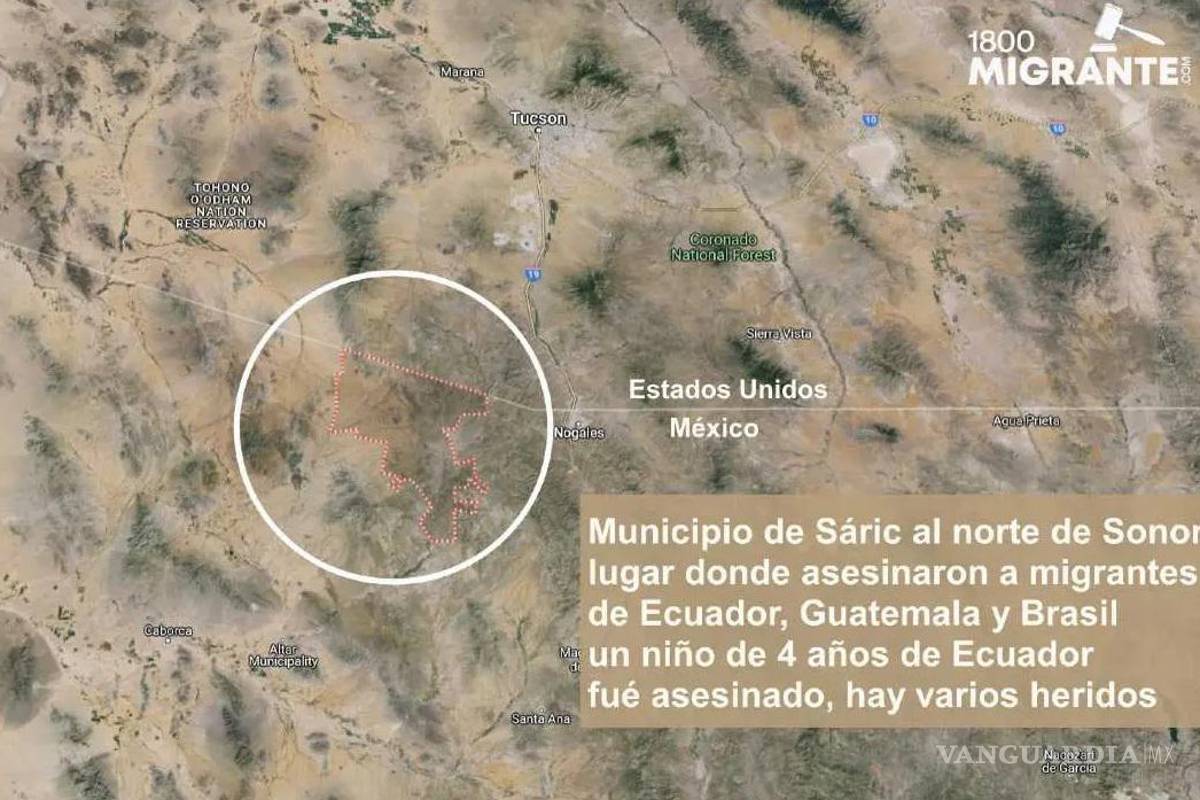 $!El ataque ocurrido se produjo en el camino entre los municipios de Altar y Sáric, a 50 kilómetros de la frontera estadounidense