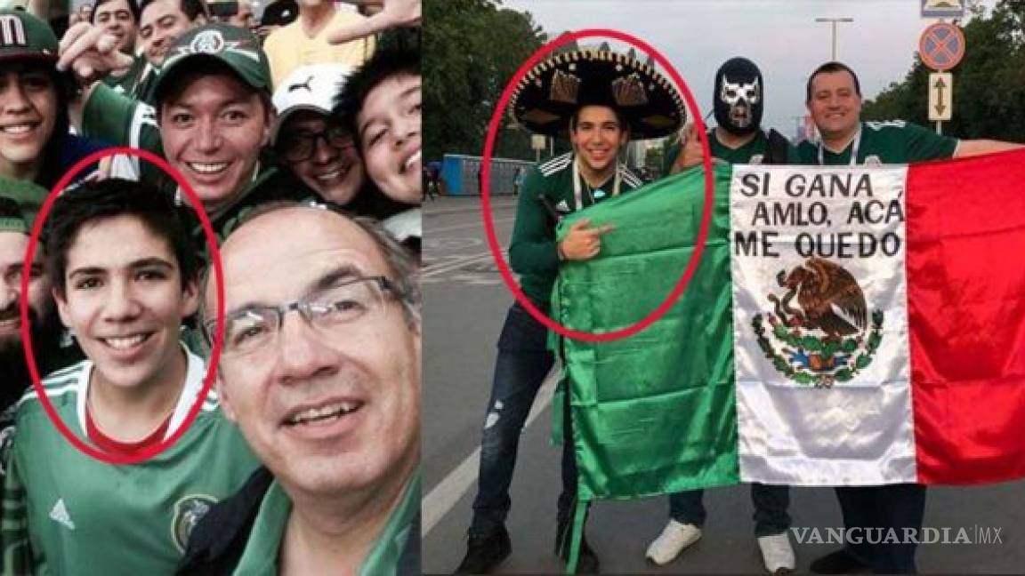 Hijo de Felipe Calderón altera la bandera nacional en Rusia y causa polémica