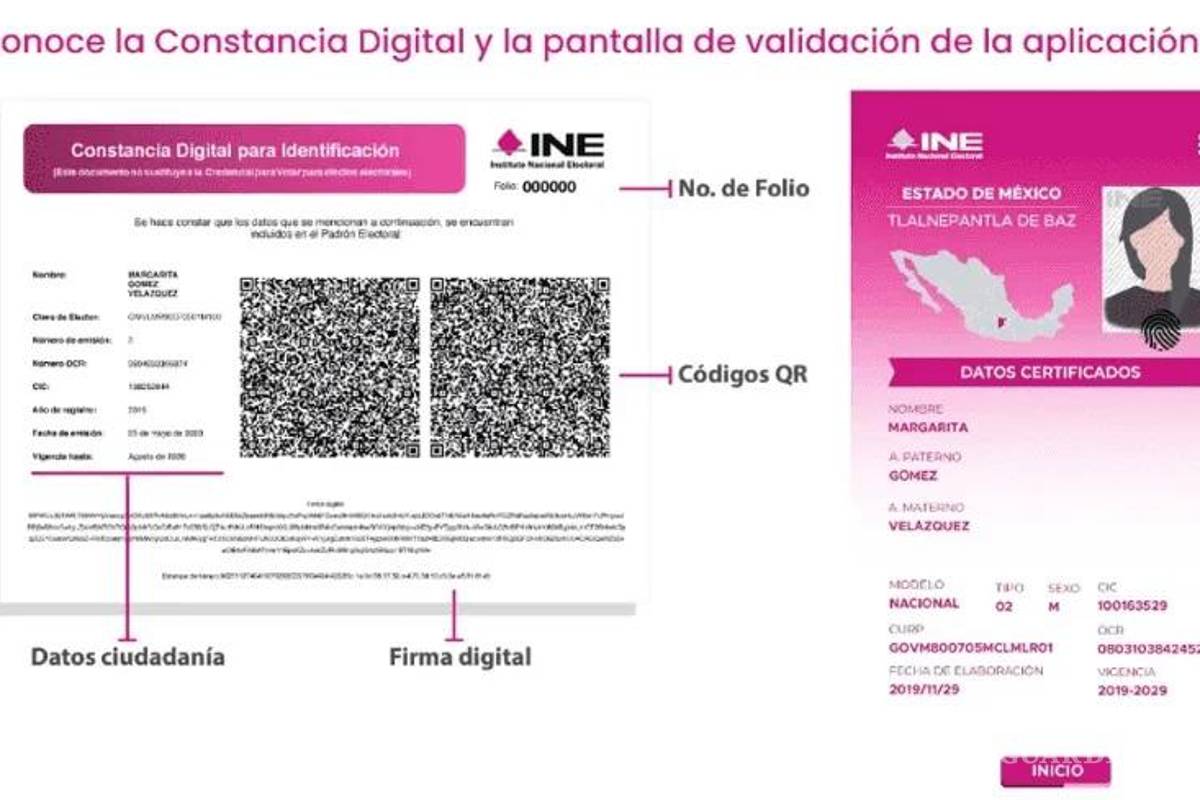 $!No hay una ‘credencial digital’ para votar, aclara el INE; ¿para qué sirve la Constancia Digital?