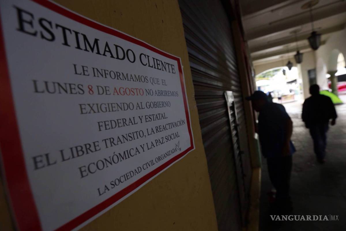 Empresarios suspenden labores en Oaxaca contra CNTE