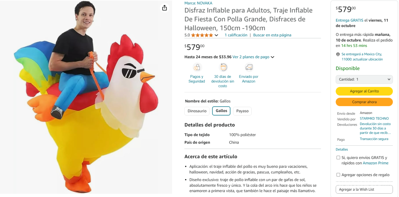 $!Amazon: Estos son los mejores disfraces inflables para Halloween que puedes encontrar