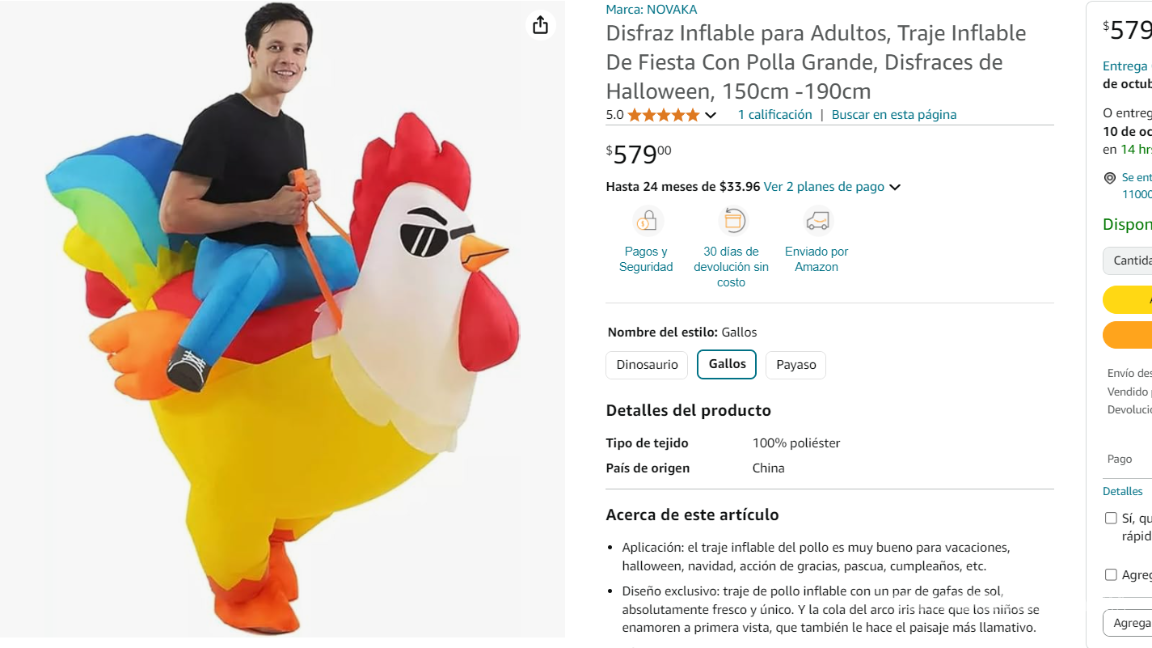 $!Amazon: Estos son los mejores disfraces inflables para Halloween que puedes encontrar