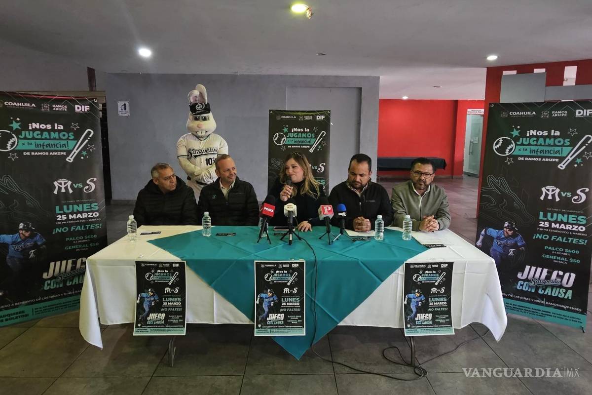 Saraperos tendrá partido a beneficio del DIF de Ramos Arizpe