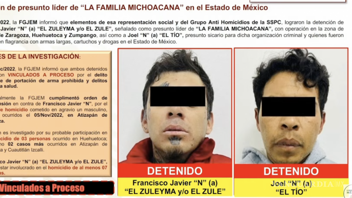 $!SSPC confirma detención de presunto líder de La Familia Michoacana en el Estado de México.