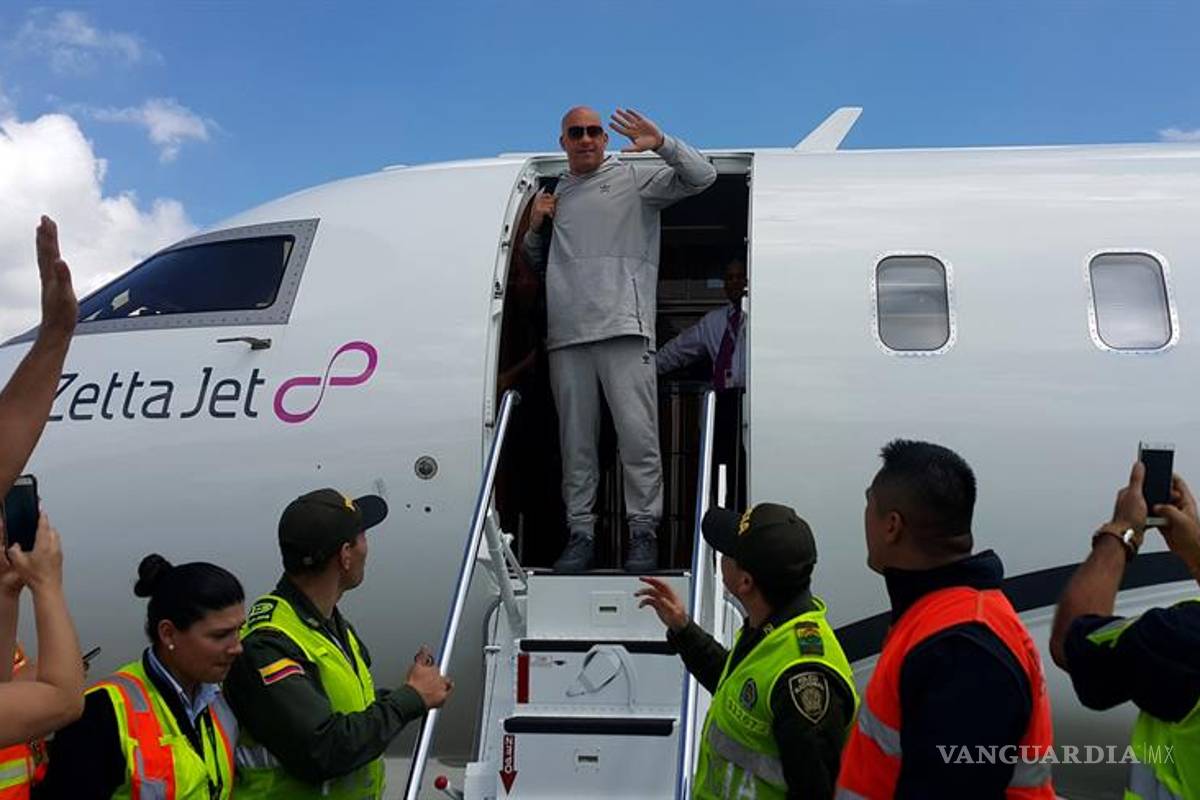 Vin Diesel llega a Colombia para la boda de Nicky Jam
