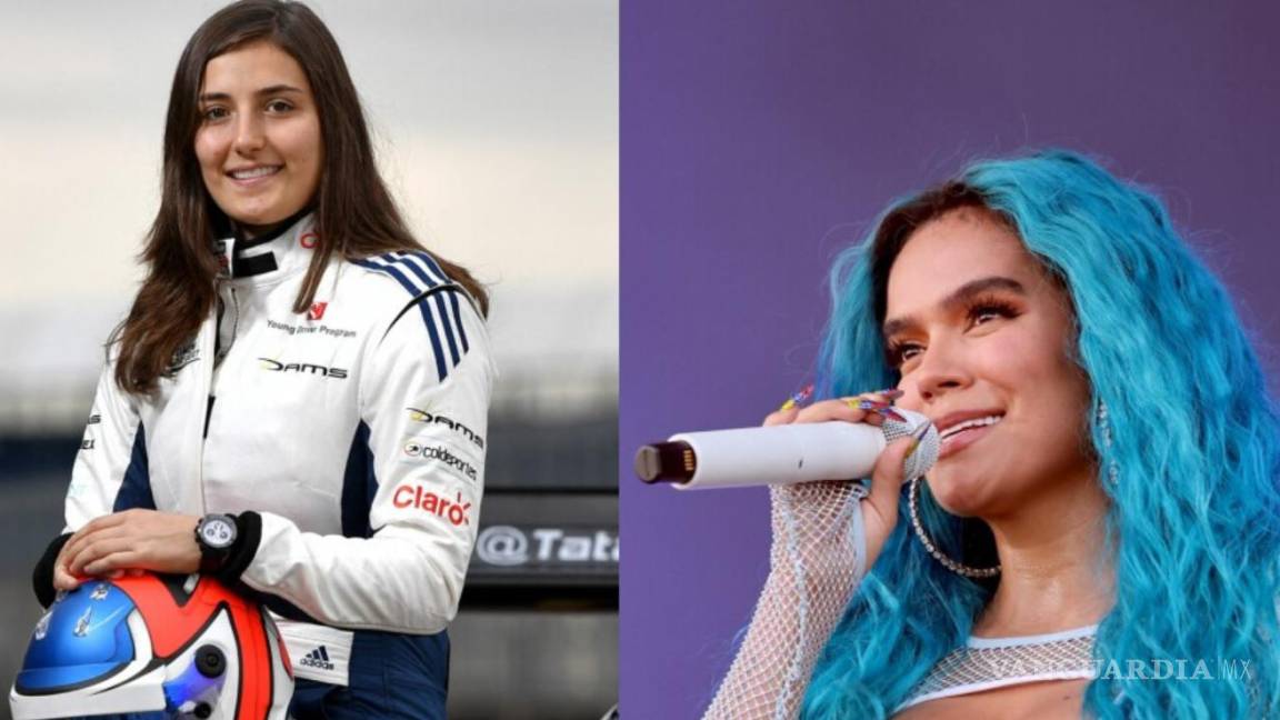 Karol G quiere estar en la Fórmula 1; patrocina a Tatiana Calderón y le diseña el