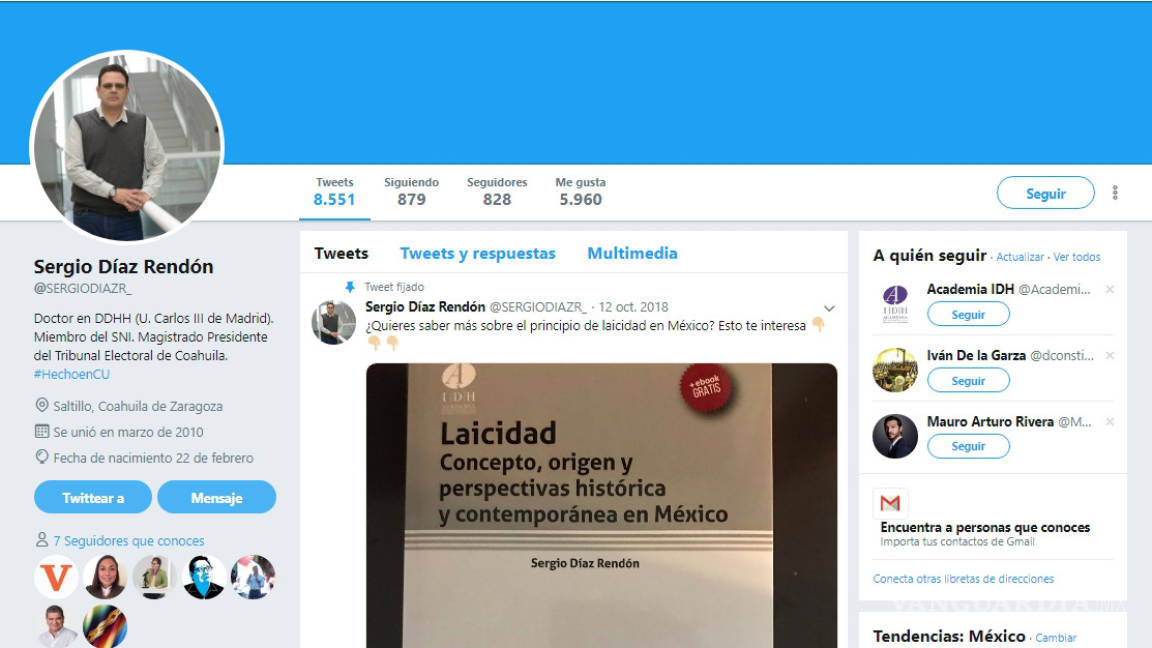 Díaz Rendón aún no piensa desbloquear en redes sociales a demandante