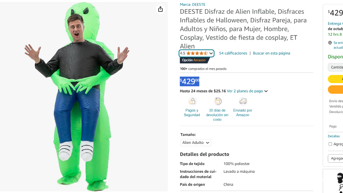 $!Amazon: Estos son los mejores disfraces inflables para Halloween que puedes encontrar