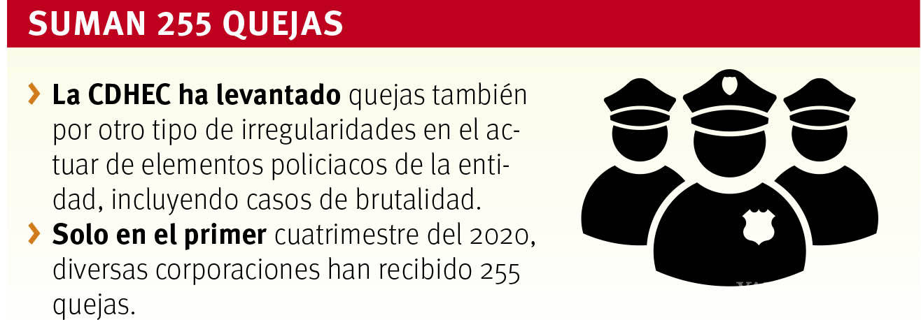 $!Acusan a policías de 7 muertes, la CDHEC lleva los casos del 2019 a la fecha en Coahuila