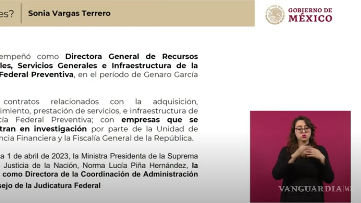 $!Acusa AMLO a ministra Norma Piña por contratación de excolaboradora de García Luna