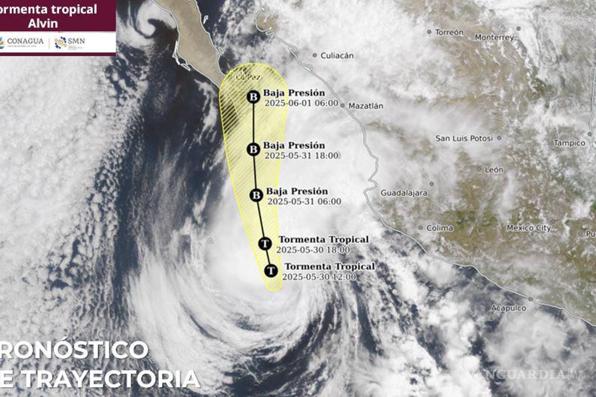 ‘Alvin’ muestra signos de debilitamiento, pero sigue desplazándose por costas del Pacífico con lluvia