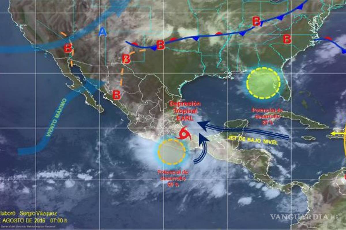 Earl se degrada a depresión tropical entre Puebla y Veracruz
