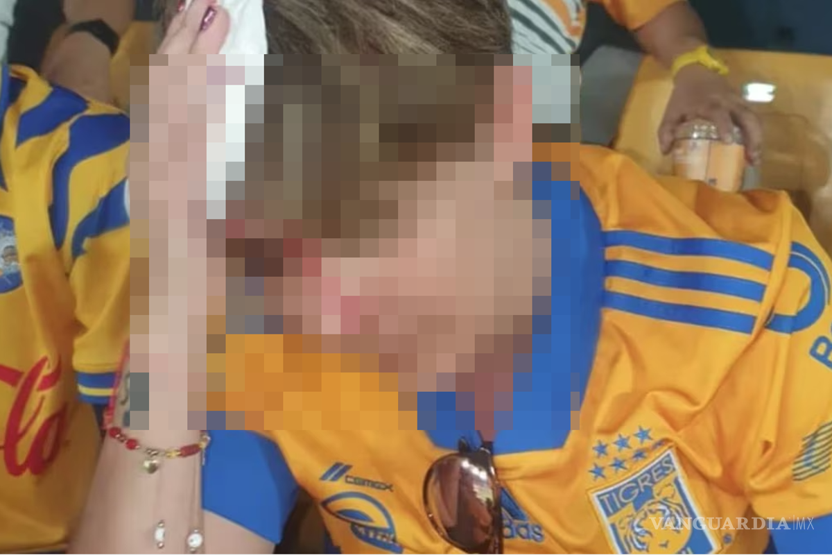 Golpea pedazo del Estadio Universitario a aficionada durante ovación en partido de Tigres (video)