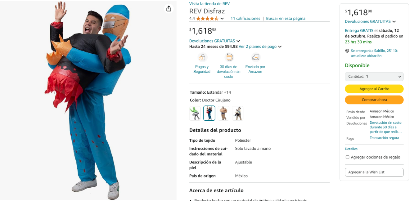 $!Amazon: Estos son los mejores disfraces inflables para Halloween que puedes encontrar