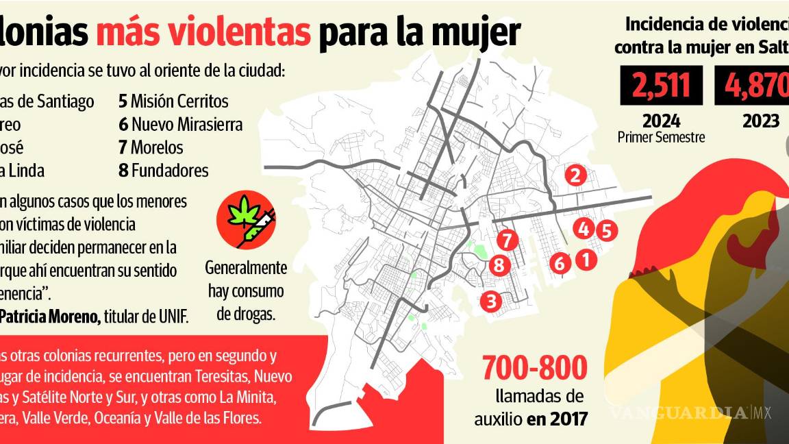 $!Concentran colonias al oriente de Saltillo más denuncias por violencia contra la mujer