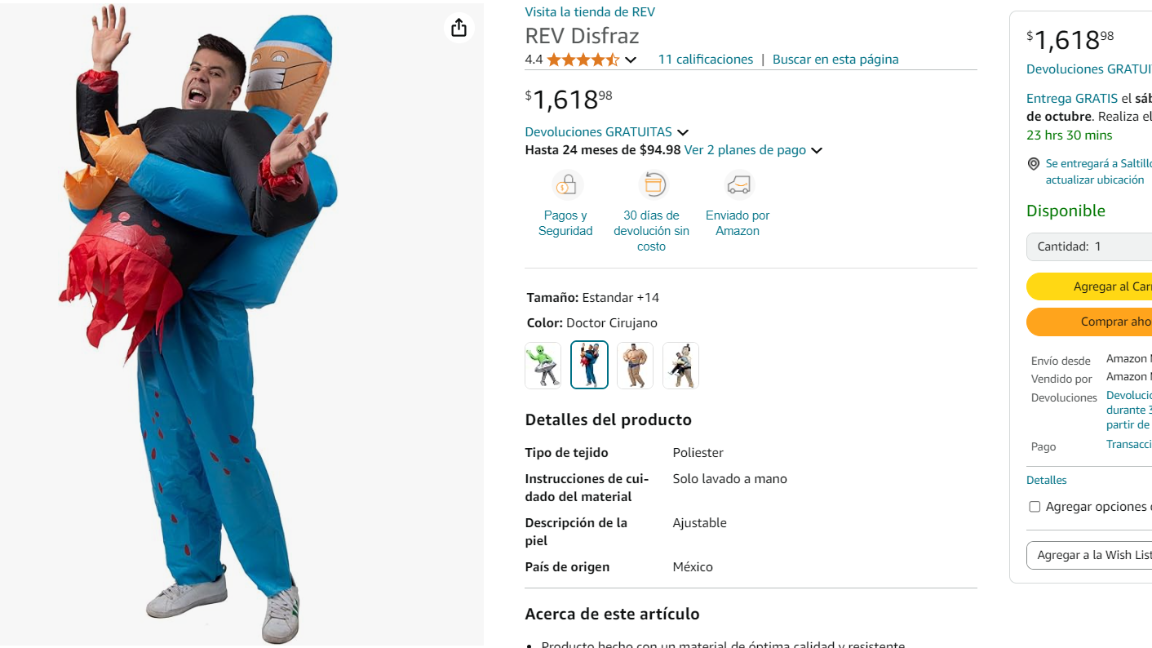 $!Amazon: Estos son los mejores disfraces inflables para Halloween que puedes encontrar