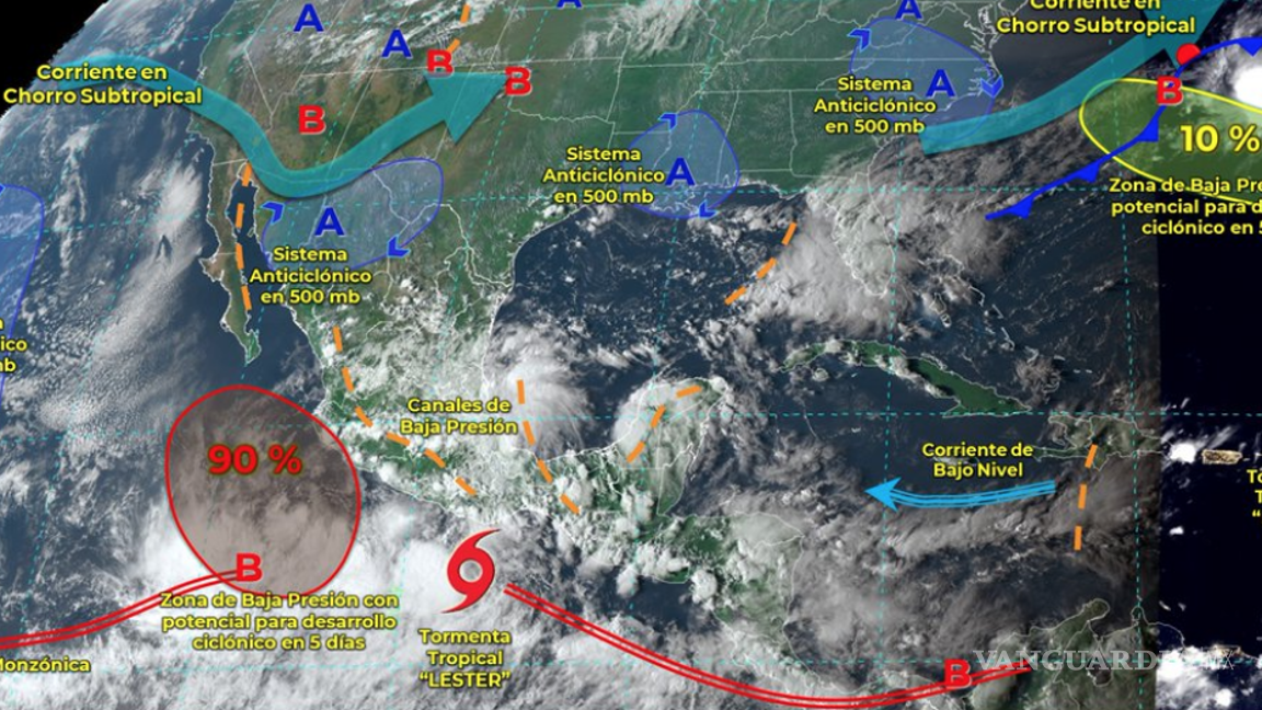 Tormenta Tropical ‘Lester´ causará lluvias torrenciales, calor seguirá en norte de México