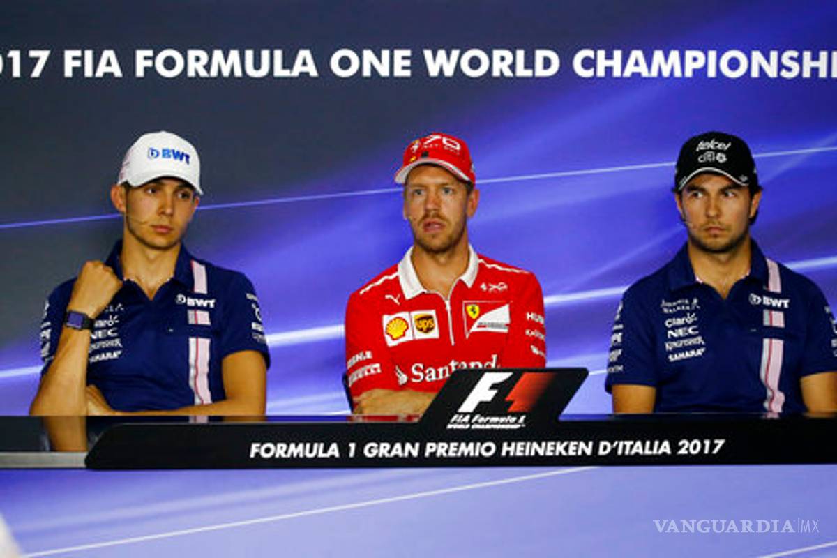 'Checo' Pérez y Ocon firman la 'pipa de la paz'