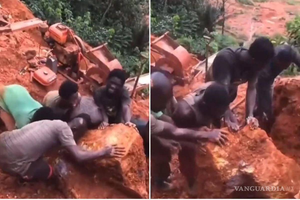 Encuentran jóvenes mineros la pepita de oro más grande en la historia de Ghana