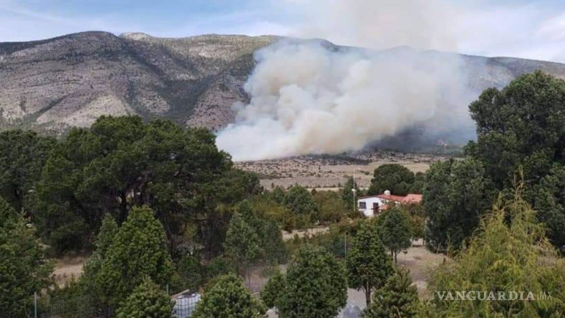 Reportan incendio en ejido El Diamante en Arteaga, Coahuila