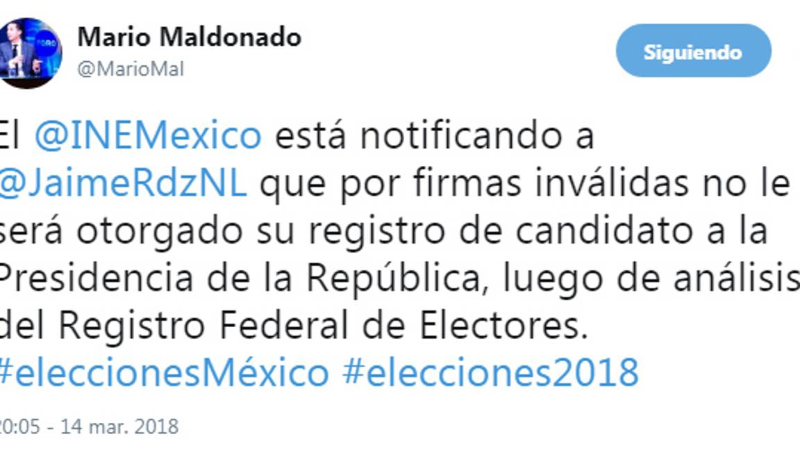 $!Desmiente INE que le niegue candidatura a 'El Bronco'; fue fake news, dice el aspirante