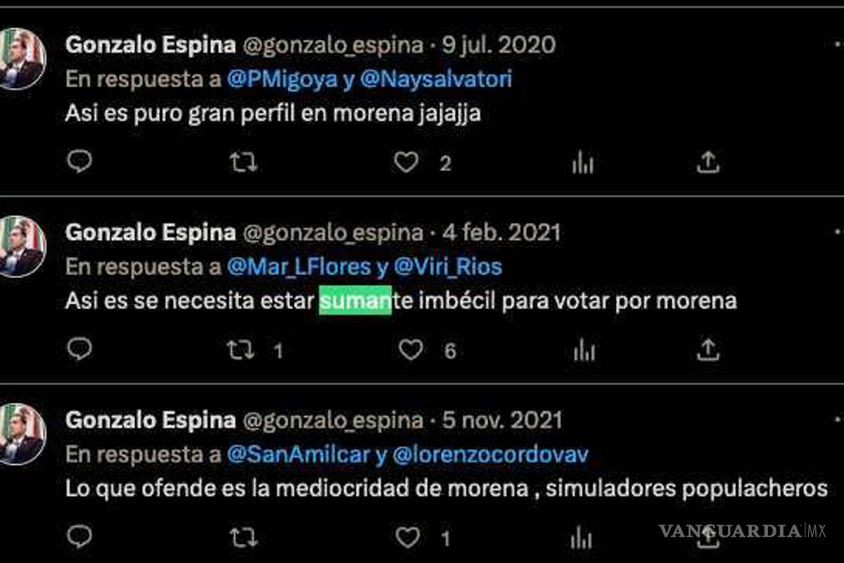 $!Hay que ser imbécil para votar por Morena, dijo Gonzalo Espina... ahora va con Sheinbaum