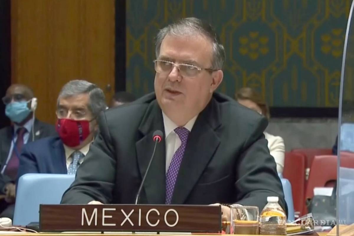 Ebrard ante la ONU pide proteger espacios humanitarios para construir la paz