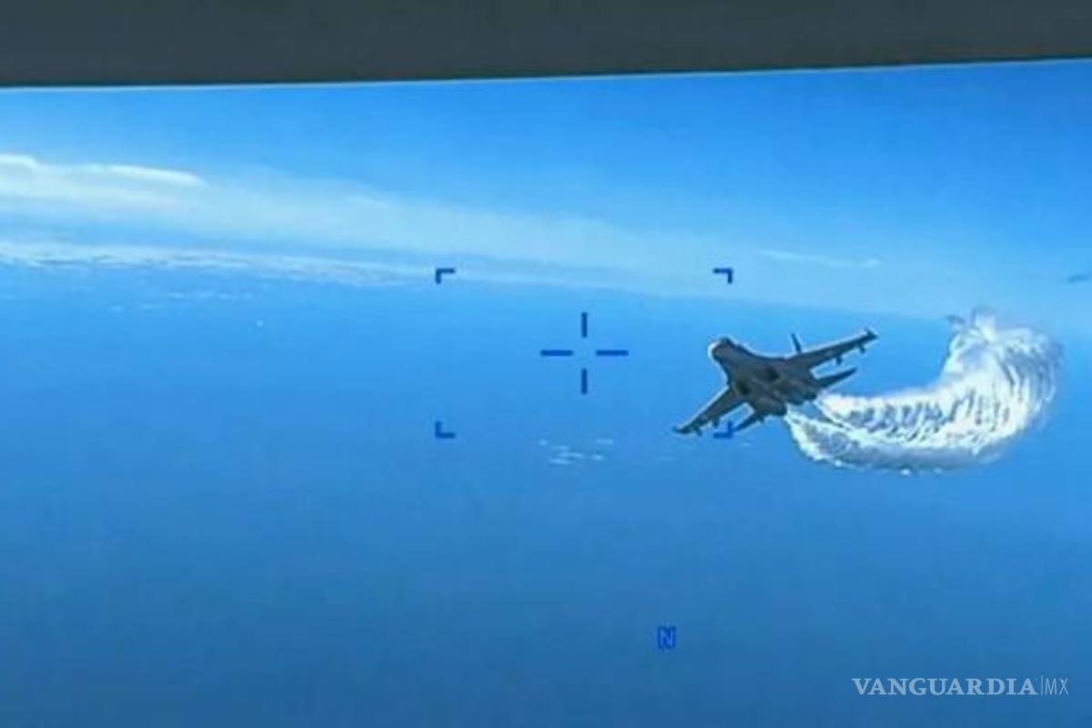 Estados Unidos publica video de avión ruso chocando con dron