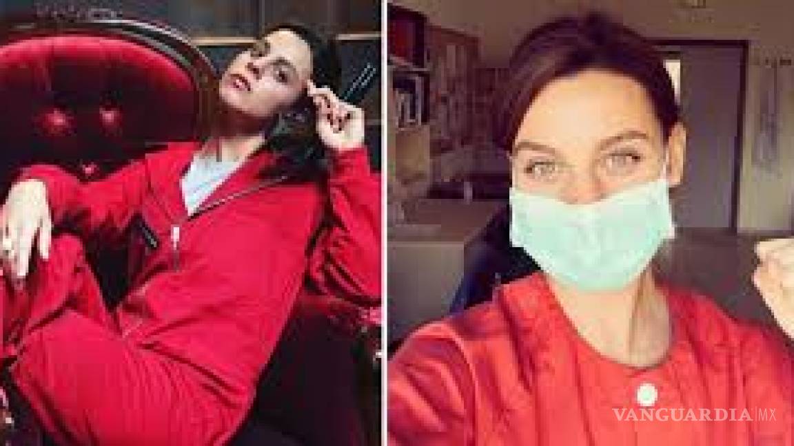 Para atender enfermos por COVID-19, actriz de 'La Casa de Papel' deja la actuación y se convierte en enfermera
