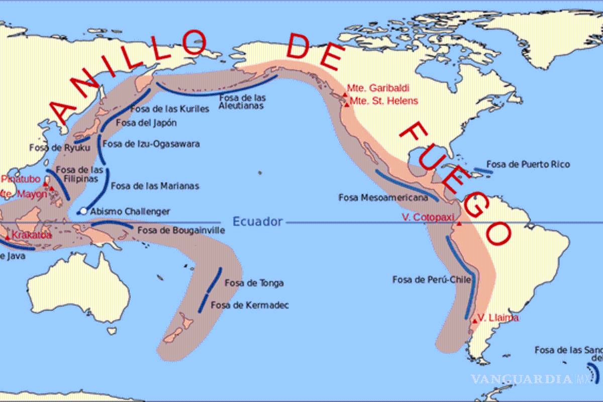 $!Erupción de Krakatoa genera reacción en cadena en 15 volcanes del Cinturón de Fuego; entre ellos el Popocatépetl