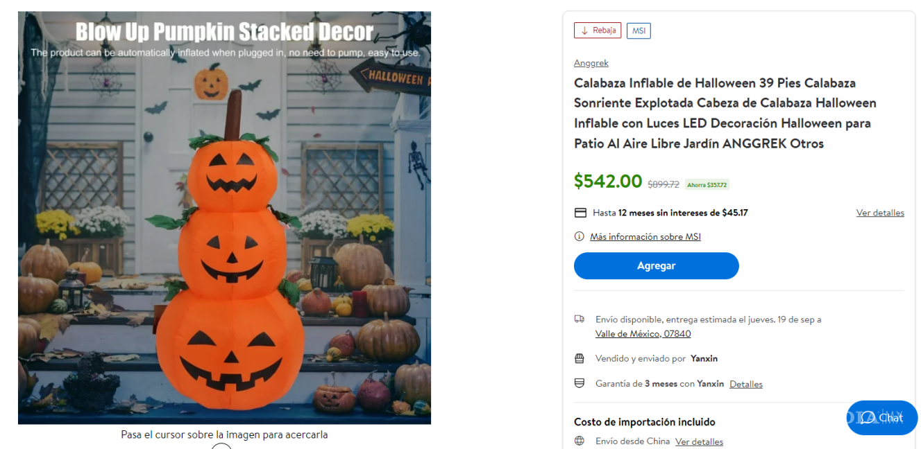 $!Walmart adelanta Halloween con grandes descuentos en decoraciones inflables; estas son las mejores ofertas