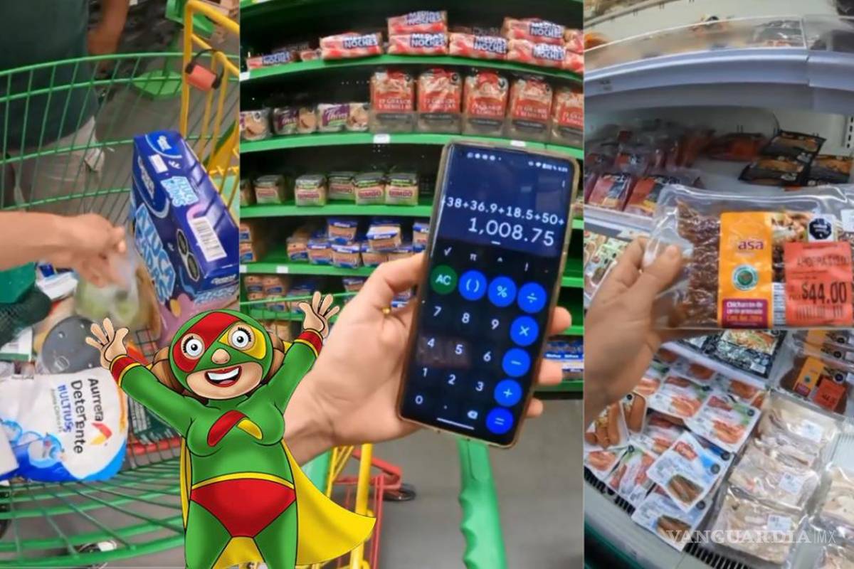 ¿Se puede hacer el súper con mil pesos? Familia demuestra que sí, compra despensa en Bodega Aurrera (Video)