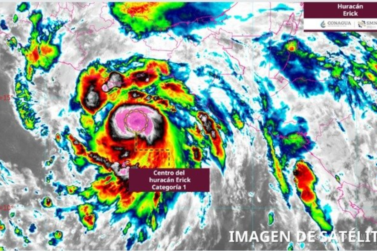 Huracán ‘Erick’ toca costas del Pacífico como categoría 1; estos son los principales estados afectados