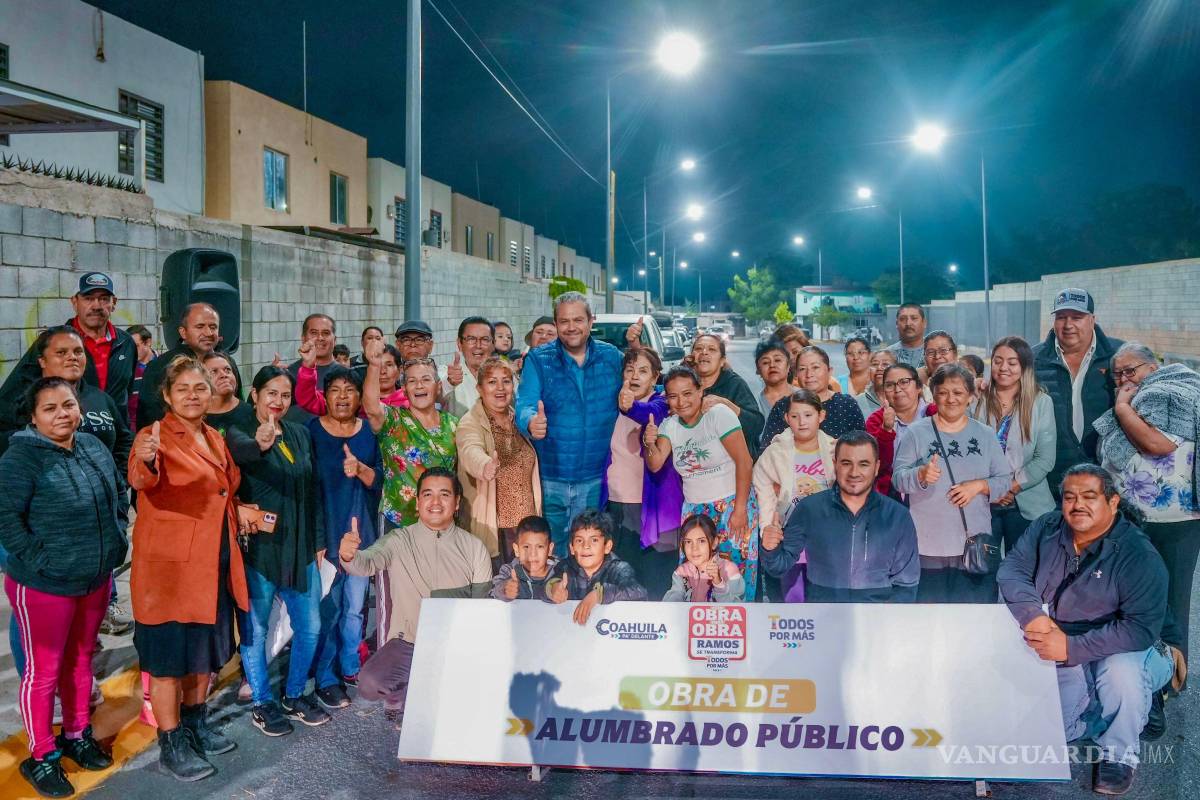 Ramos Arizpe: Colonia Revolución estrena moderno sistema de alumbrado