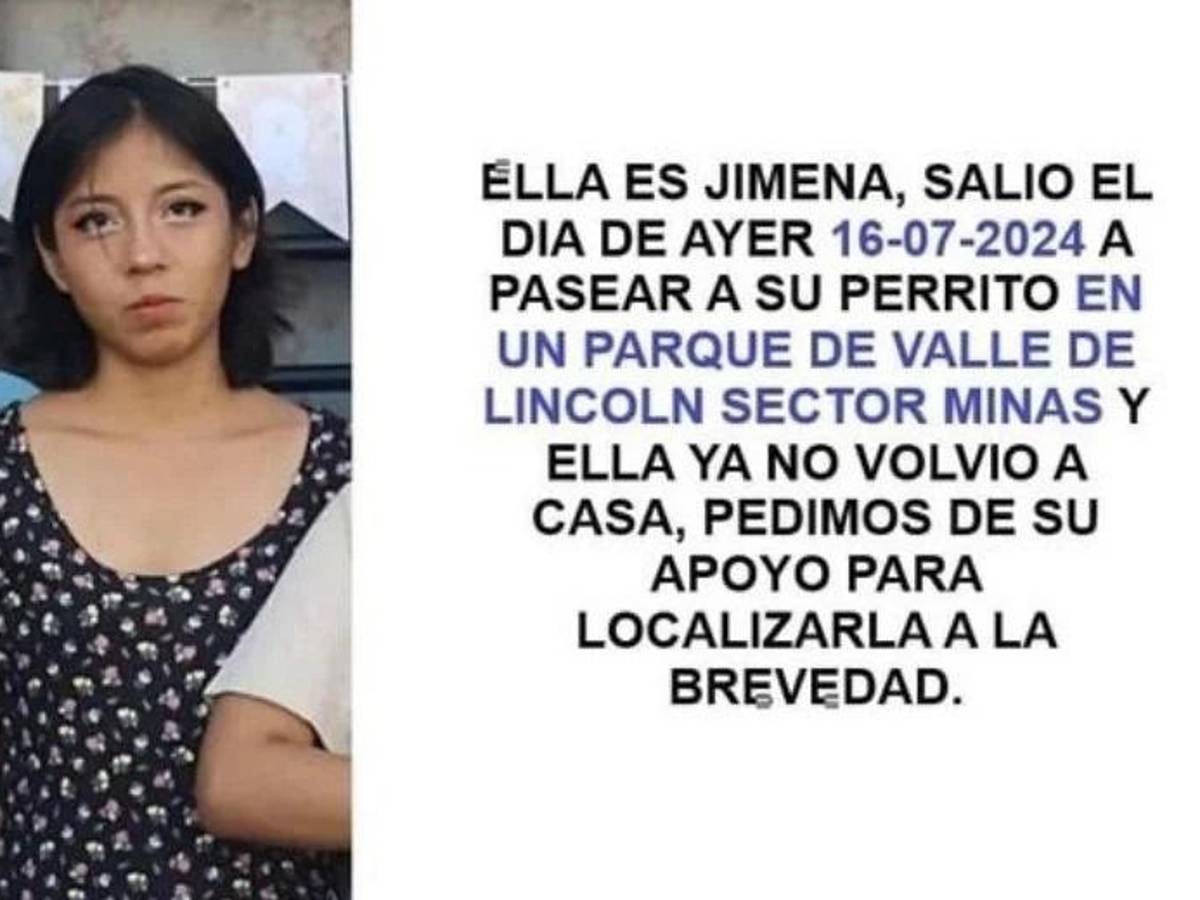 $!Encuentran sin vida a Jimena Jaquelín en Nuevo León, salió a pasear a su perrito