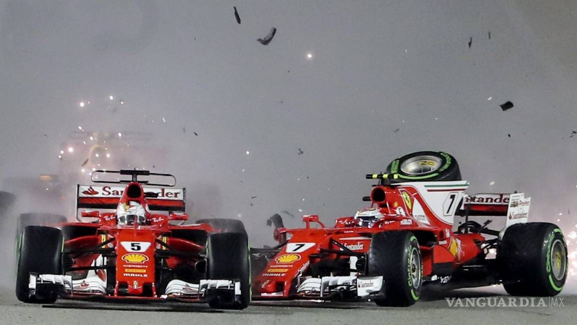 &quot;El coche estaba dañado y tenía que parar&quot;: Vettel deja el GP de Singapur tras choque