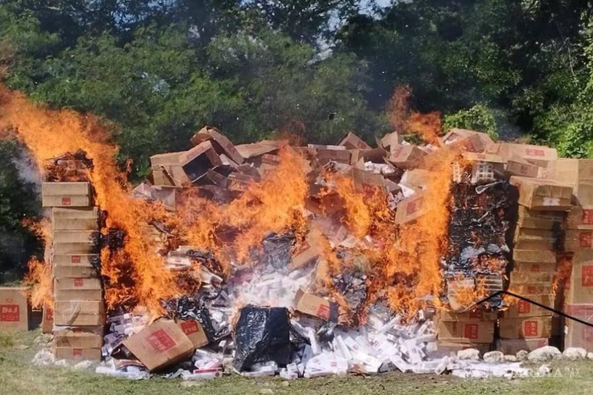 Incinera FGR más de 4 millones de cigarros y narcóticos