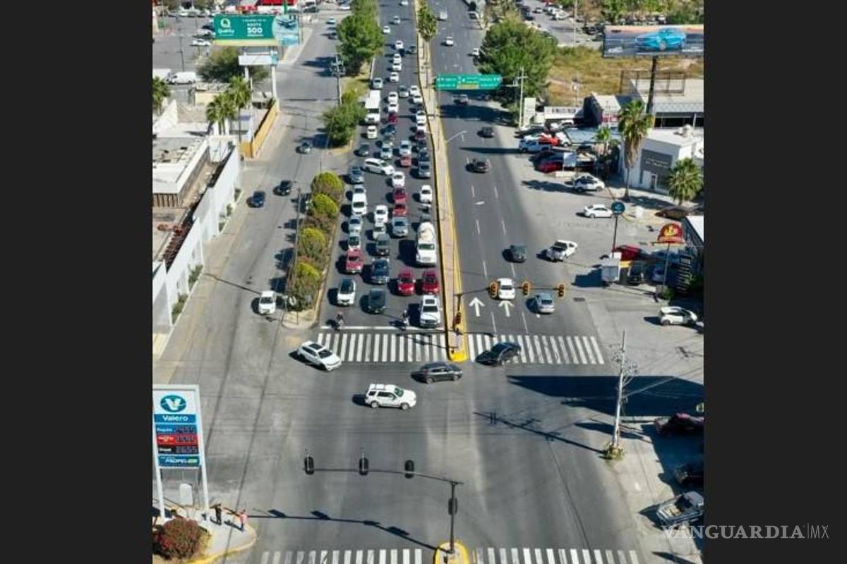 El jueves entrarán en vigor ajustes viales en el bulevar V. Carranza, en Saltillo