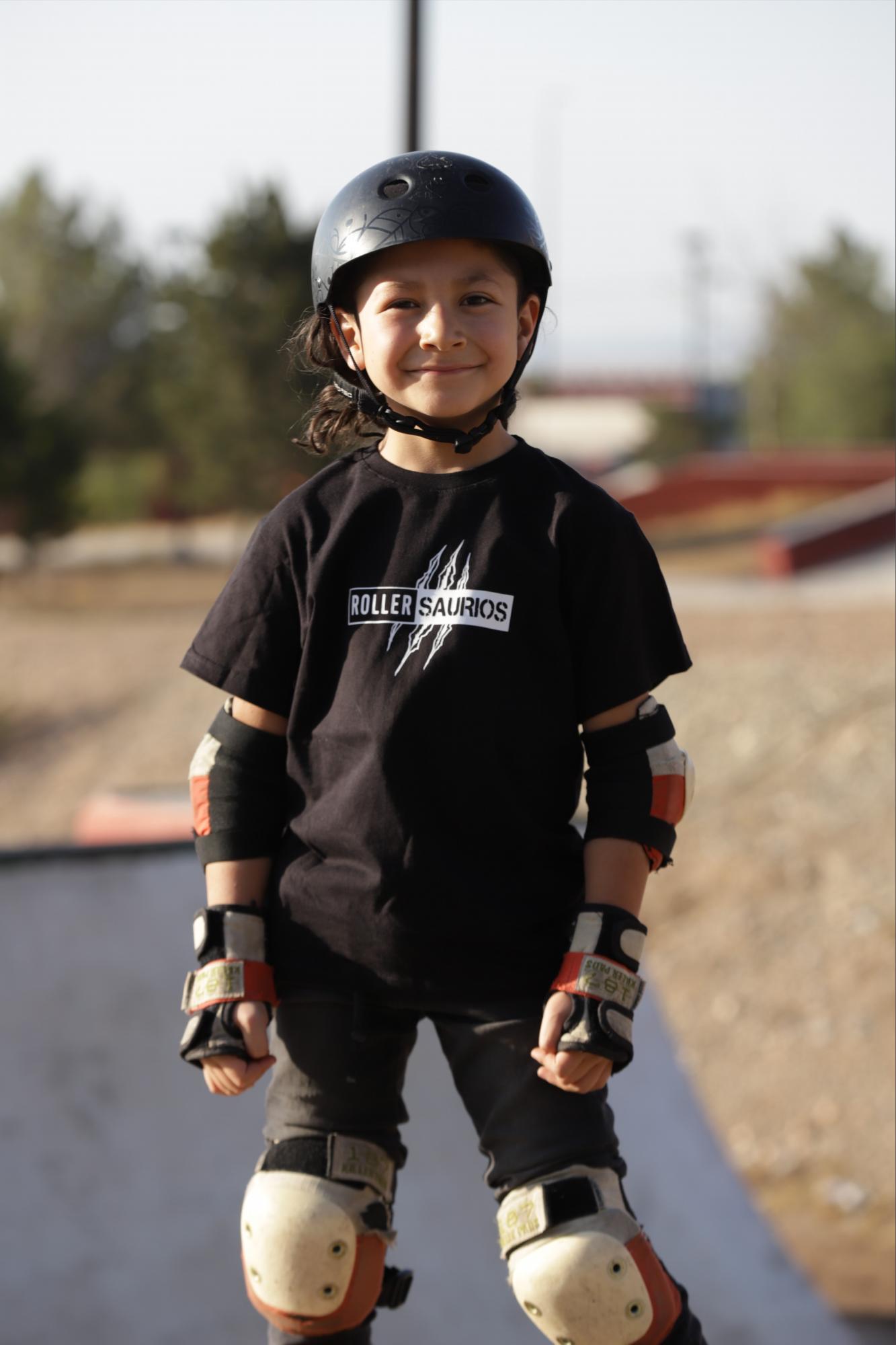 $!Con siete años, Sam es el único niño de su edad en la zona norte que se ha consolidado como un patinador federado.
