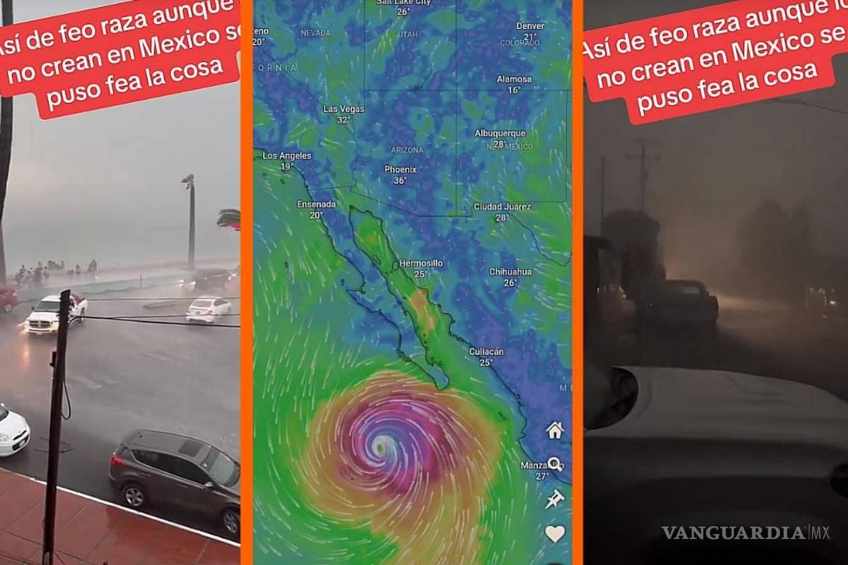¡El cielo se cae! Comparten en TikTok videos tras paso del huracán Hilary en Sonora y Baja California