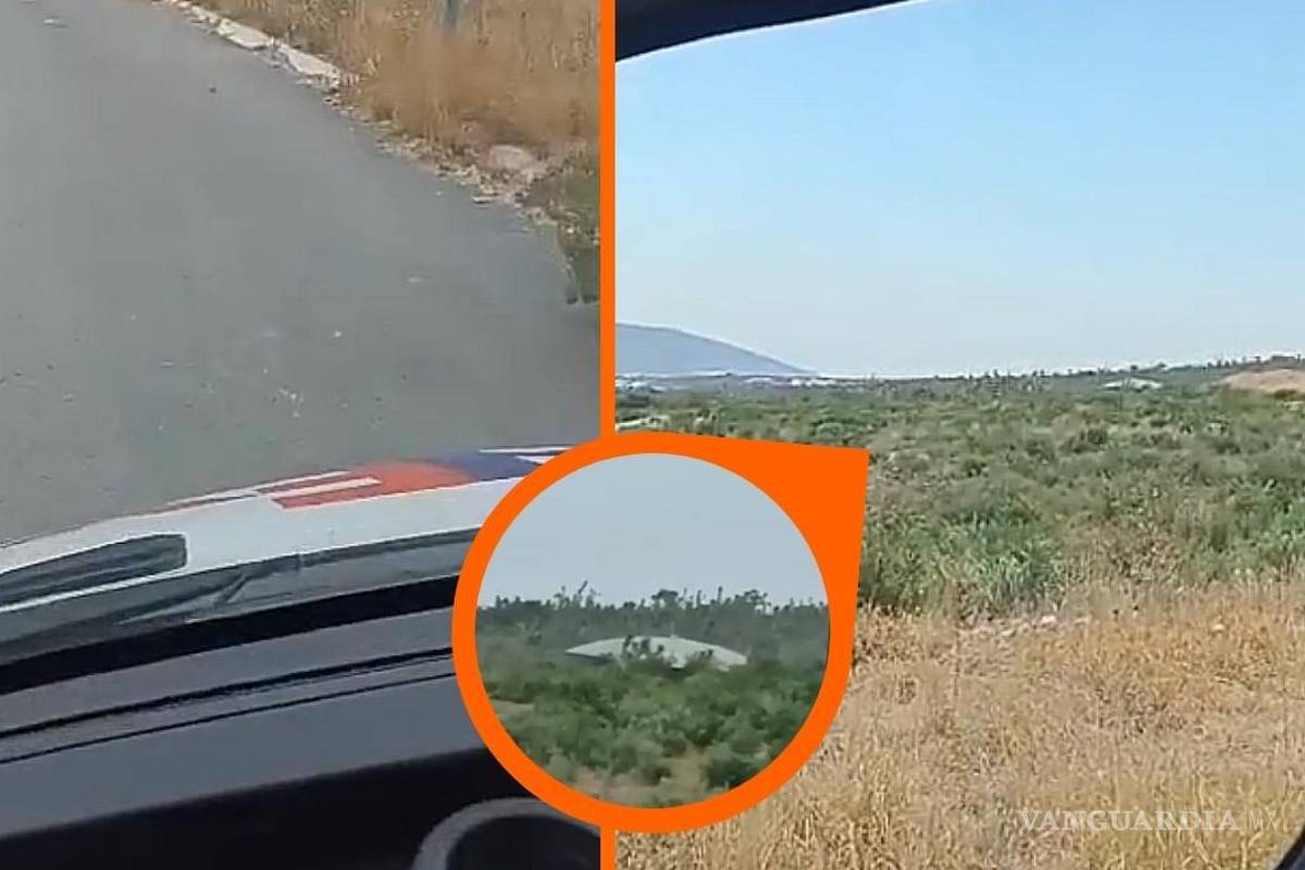 Se ‘estaciona’ supuesto OVNI en baldío de carretera a García, Nuevo León; usuarios desmienten video
