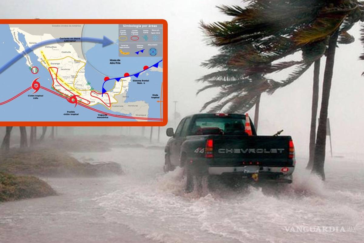 ¡Alerta en México!... Dos ciclones tropicales y nuevo frente frío impactarán al territorio mexicano; fuertes lluvias, inundaciones y bajas temperaturas para estos estados