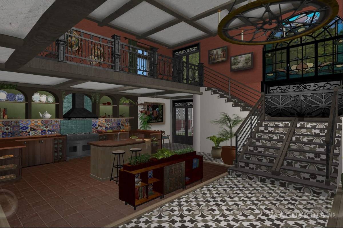 $!El interior de la Casa Roja, con muebles y detalles decorativos con un hermoso estilo mexicano.