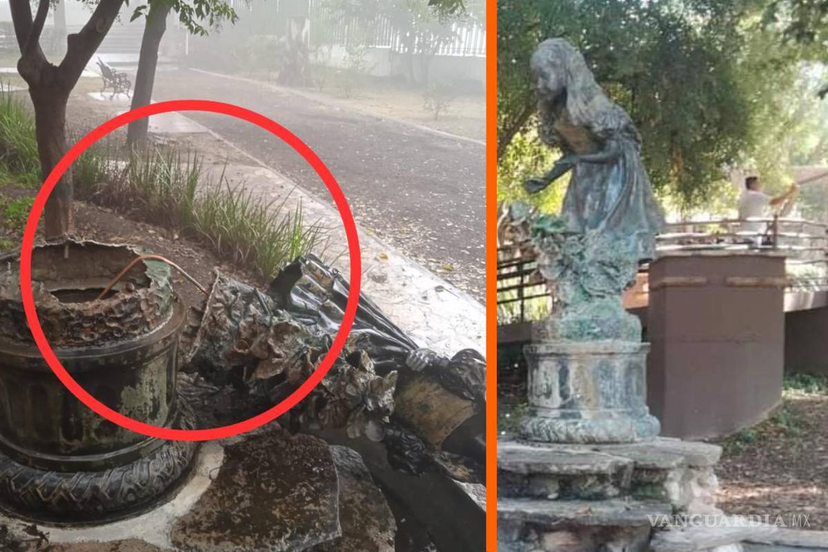 Saltillo: Dañan estatua en intento de robo en Parque ‘El Chapulín’, denuncian con fotos en redes