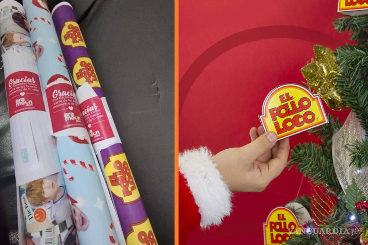 ¿Navidad de Pollito Loco? Se hace viral papel de regalo en Monterrey con la imagen del restaurante