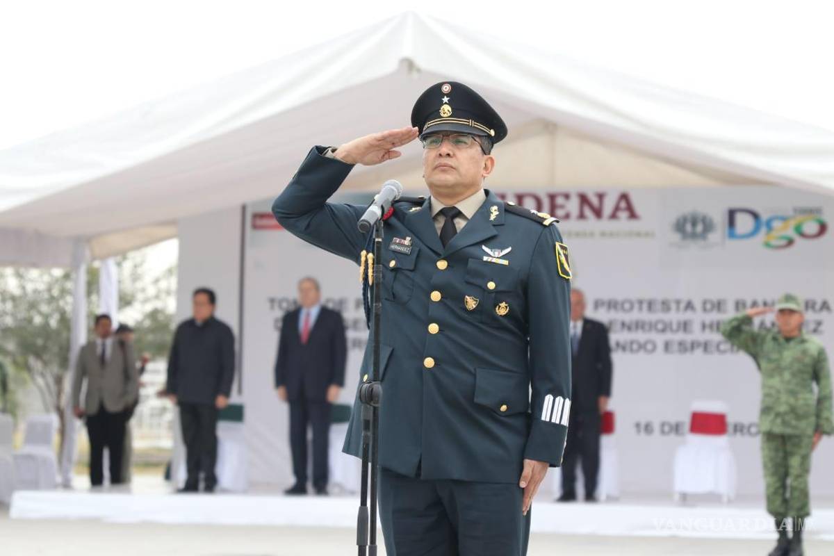Rinde protesta el General Enrique Hernández como Mando Especial en La Laguna