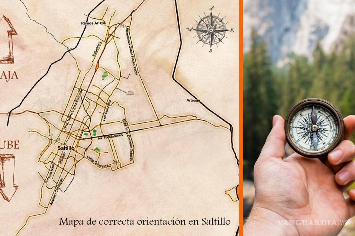 ¿Sube o baja?, joven crea mapa de ‘orientación’ para turistas en Saltillo