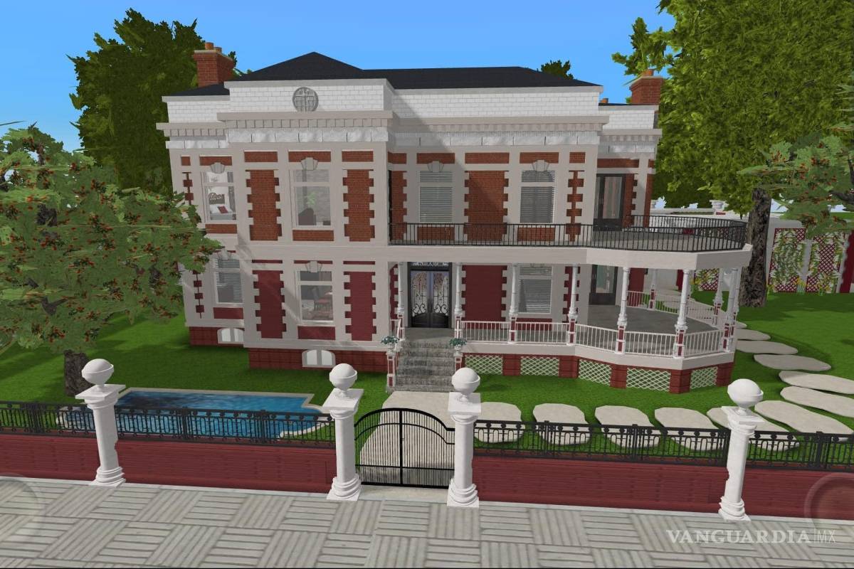 ¡Hasta tiene muebles! Joven inglesa ‘reconstruye’ la icónica Casa Roja de Saltillo en render