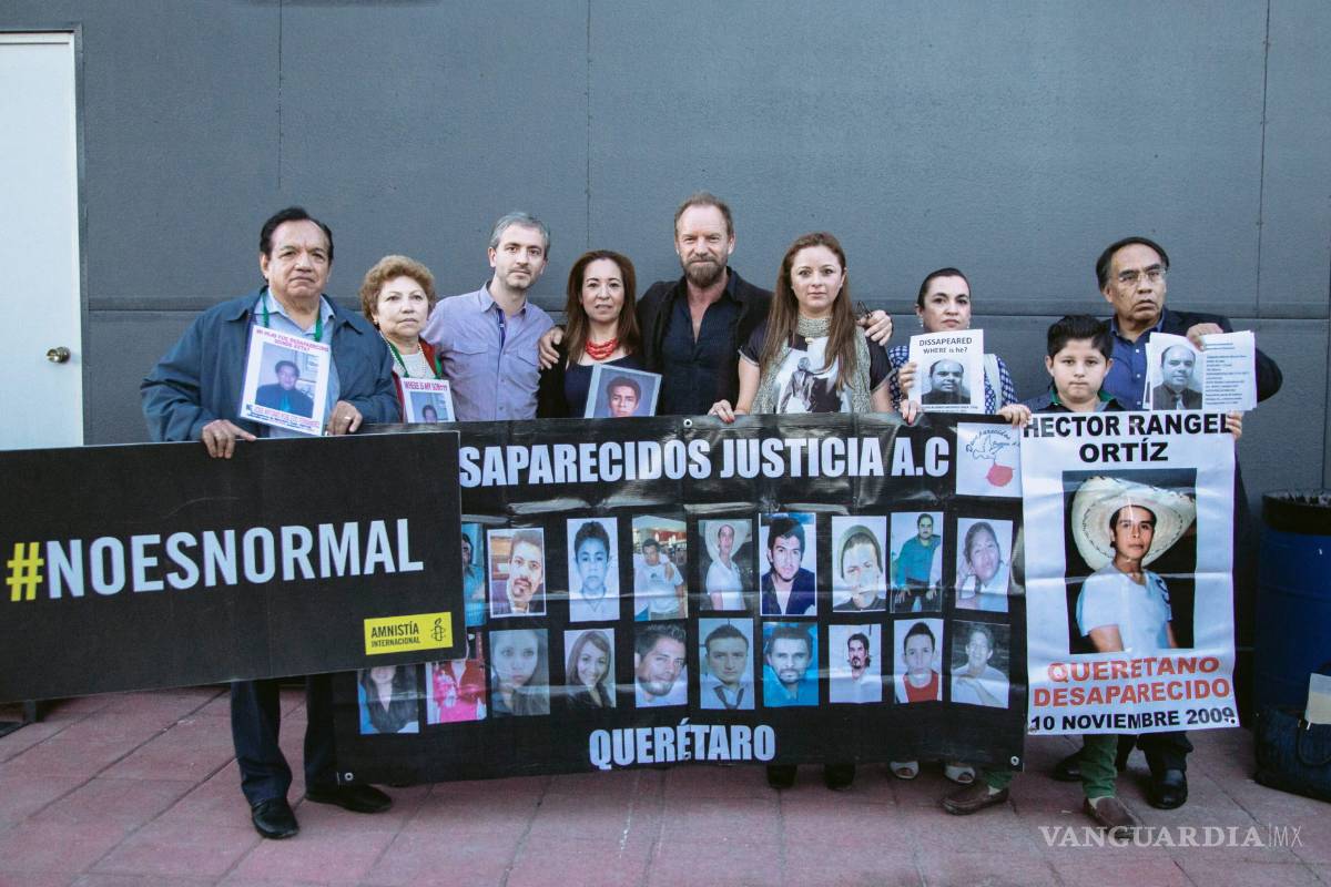 Sting pide a Gobierno mexicano investigar con vigor miles de desapariciones
