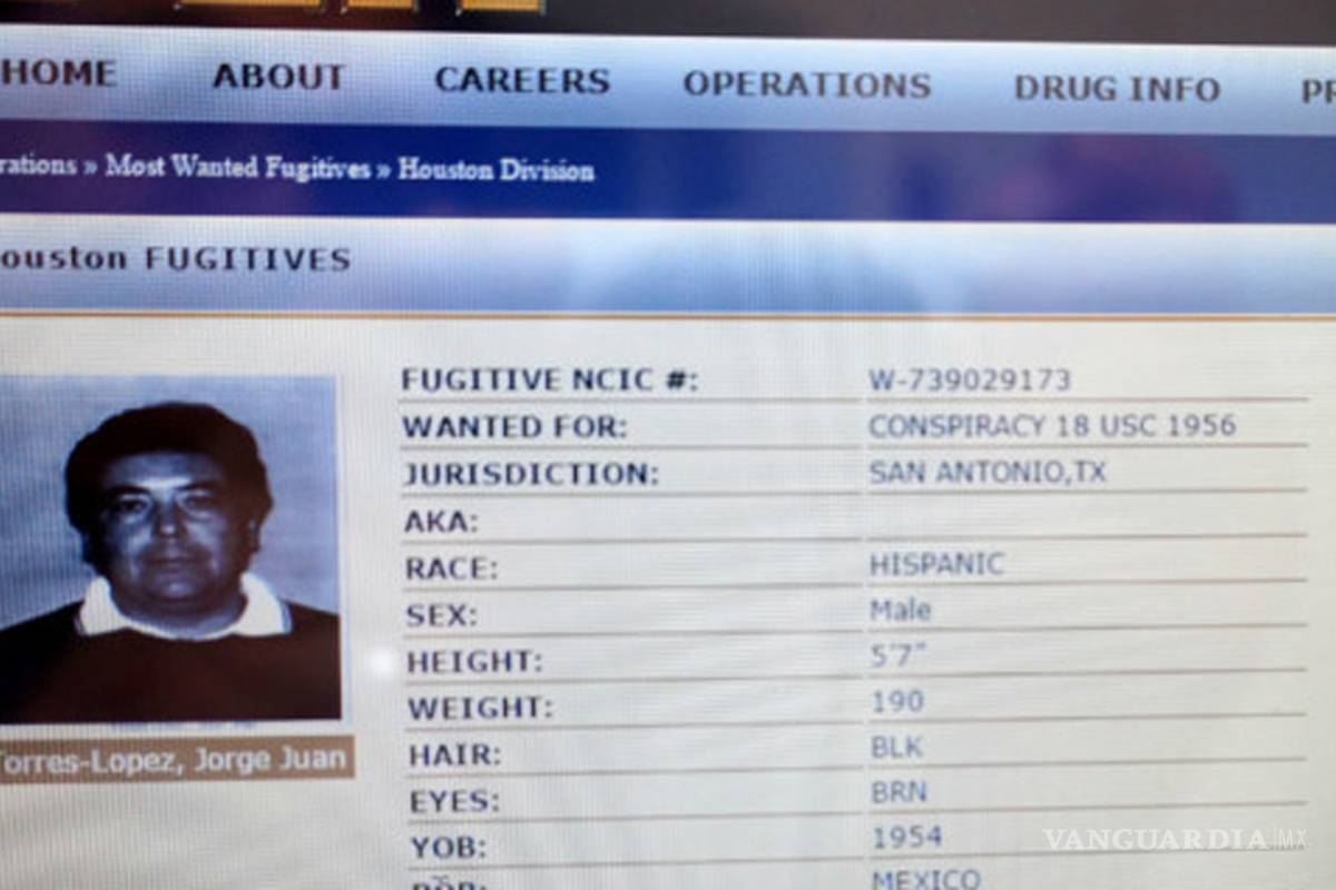 Jorge Torres López, exgobernador de Coahuila, entre los más buscados por la DEA